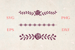 Roses and Flowers SVG Dividers Product Image 1
