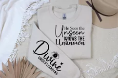 He Sees the Unseen Knows Sleeve SVG, Christian SVG Design Product Image 3
