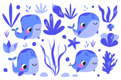 Cute Whale &amp; Ocean Life Product Image 1