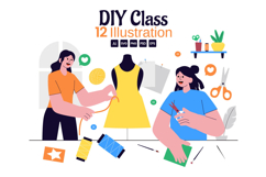 12 DIY Class or Craft Workshop Illustration Product Image 1
