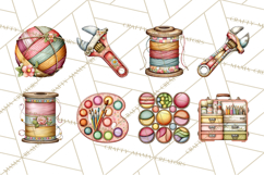 DIY Craft Tools Clipart PNG Product Image 3