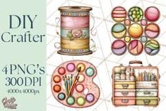 DIY Craft Tools Clipart PNG Product Image 1