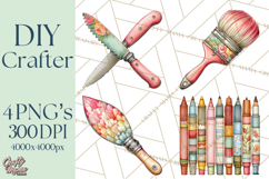 DIY Craft Tools Clipart PNG Product Image 1