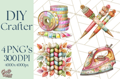 DIY Craft Tools Clipart PNG Product Image 1