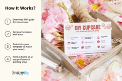 DIY Cupcake Instructions Cards Canva Templates Product Image 4