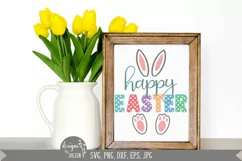 Happy Easter with Feet and Ears SVG, Easter SVG, Sublimation Product Image 7