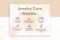 Editable Jewelry Care Card Template Product Image 2