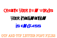 DIY Ransom Note Letters Random Alphabet ABC Text Font OTF Product Image 3