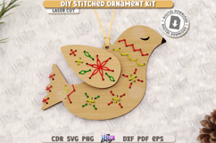 DIY Stitched Christmas Ornament Kit Laser Cut, Lacing Toys Product Image 4
