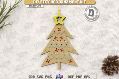 DIY Stitched Christmas Ornament Kit Laser Cut, Lacing Toys Product Image 5