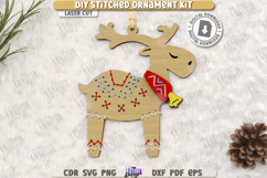 DIY Stitched Christmas Ornament Kit Laser Cut, Lacing Toys Product Image 7