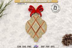DIY Stitched Christmas Ornament Kit Laser Cut, Lacing Toys Product Image 8