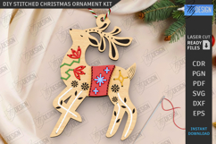 DIY Lacing Christmas Ornament Laser Cut |Christmas Decor SVG Product Image 1