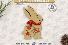 DIY Stitched Christmas Ornament Kit Laser Cut, Lacing Toys Product Image 11