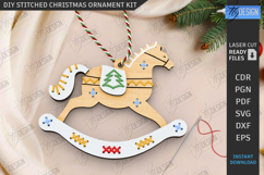 DIY Lacing Christmas Ornament Laser Cut |Christmas Decor SVG Product Image 1