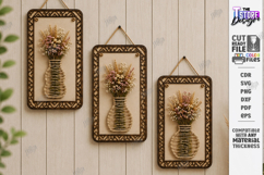 DIY String Art Wall Vase Laser Cut Bundle | Flower Holders Product Image 5