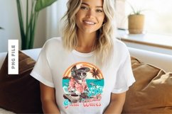 DJ Cat and Great Waves T-shirt Design