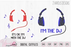 Dj Headphone baby and adult svg cutting file Product Image 2