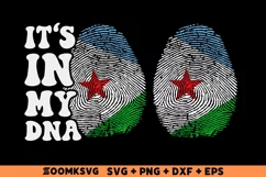 It's in my DNA Djibouti Flag Fingerprint Sublimation PNG Product Image 1