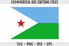Djibouti Flag SVG Original Colors - Cut files for Cricut Product Image 1