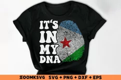 It's in my DNA Djibouti Flag Fingerprint Sublimation PNG Product Image 2