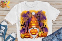 Halloween Gnome Sublimation, Halloween Pumpkin Png Clipart Product Image 4