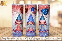 4th of July Tumbler Wrap Sublimation, 20 oz Skinny Tumbler Product Image 1