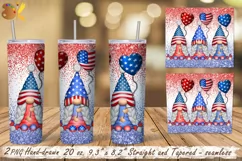 4th of July Tumbler Wrap Sublimation, 20 oz Skinny Tumbler Product Image 2