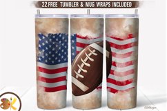 American Football Tumbler Wrap Sublimation, 20 oz Tumbler Product Image 1