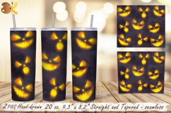 Halloween Pumpkin Tumbler Sublimation, 20 oz Skinny Tumbler Product Image 5