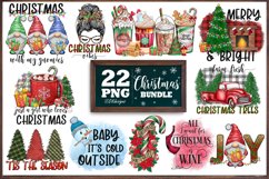 Christmas Sublimation Bundle, Christmas Gnomes Png Bundle Product Image 1