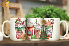 Christmas Coffee Png Sublimation, Latte Png Sublimation Product Image 2