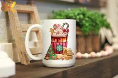 Christmas Coffee Cup Png, Christmas Latte Png Sublimation Product Image 3