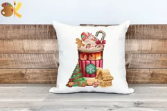 Christmas Coffee Cup Png, Christmas Latte Png Sublimation Product Image 4