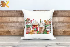 Christmas Coffee Png Sublimation, Latte Png Sublimation Product Image 4