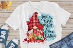 Christmas Gnome Png Sublimation, Christmas Girl Png Product Image 4