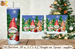 Christmas Gnomes Tumbler Sublimation, 20 oz Santa Tumbler Product Image 2