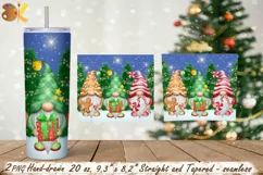 Christmas Gnomes Tumbler Wrap, 20 oz Winter Tumbler Png Product Image 2