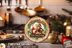 Santa Ornament Sublimation, Vintage Christmas Ornament Png Product Image 2