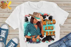 Cowgirl Sublimation, Wild and Free Png, Western Png Product Image 3