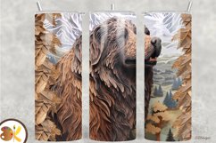 3D Dog Tumbler Sublimation Bundle, 20 oz Skinny Tumbler Wrap Product Image 11