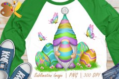 Easter Gnome Sublimation, Spring Gnome Png Clipart Product Image 1