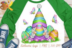 Easter Gnome Girl Sublimation, Spring Girl Gnome Png Clipart Product Image 1