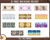 Hummingbird Lotus Tumbler Sublimation, 20 oz Tumbler Wrap Product Image 3