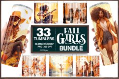 Fall Girls Tumbler Bundle Sublimation, 20 oz Autumn Tumbler Product Image 1