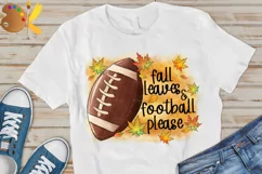 Fall Football Sublimation, Autumn Leaves Png, Funny Fall Png Product Image 2