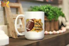 Fall Football Sublimation, Autumn Leaves Png, Funny Fall Png Product Image 3