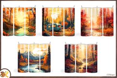 Fall Camping Tumbler Bundle Sublimation, 20oz Autumn Tumbler Product Image 3