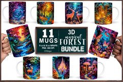 3D Mug Wrap Sublimation Bundle, 11oz Forest Mug Wrap Product Image 1