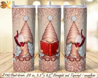 Wine Gnomes Tumbler Wrap, 20 oz Skinny Tumbler Sublimation Product Image 2